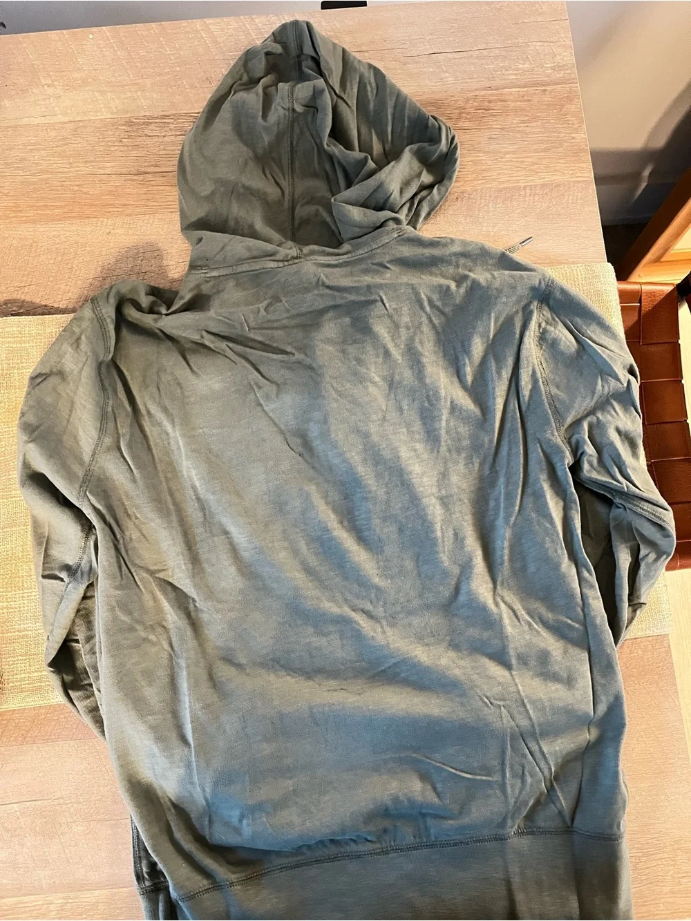 J. Crew Men’s Olive Hooded Pullover Sweatshirt